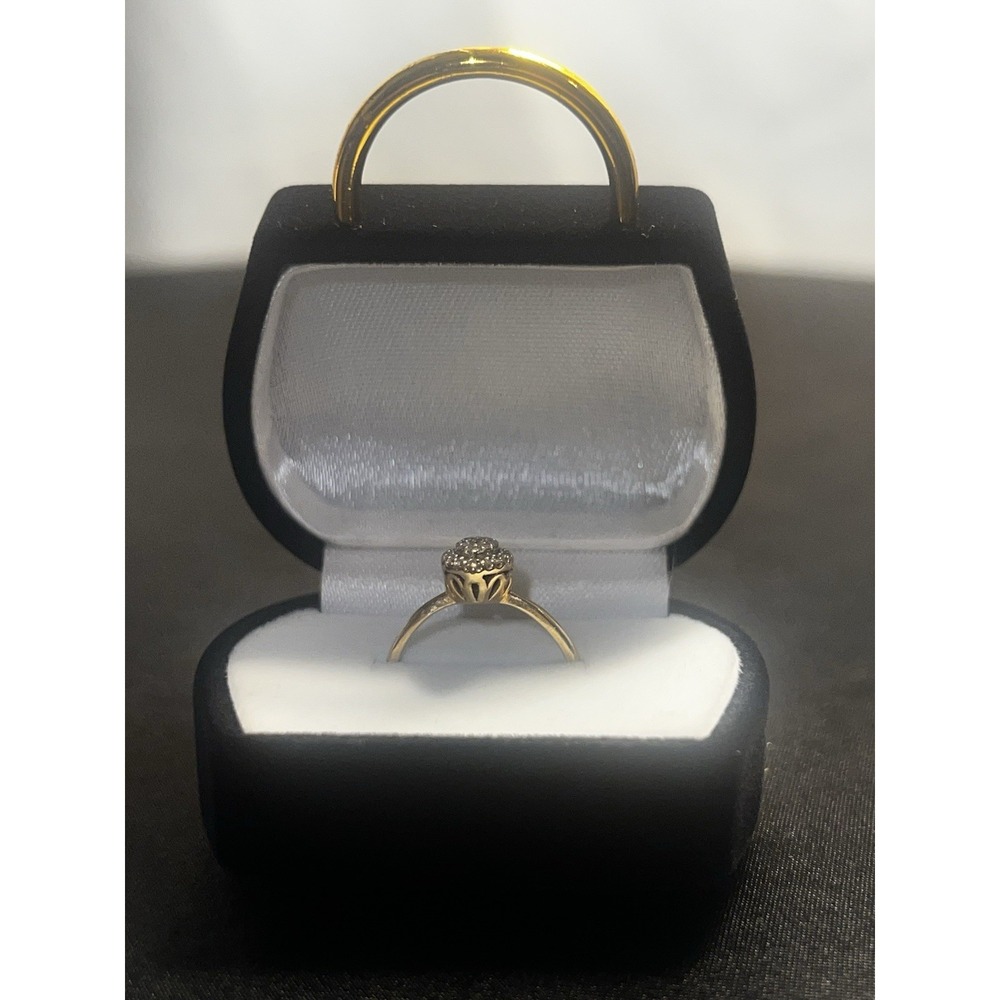 Vintage Black Velvet Mini Purse Ring Box - Picture 7 of 9